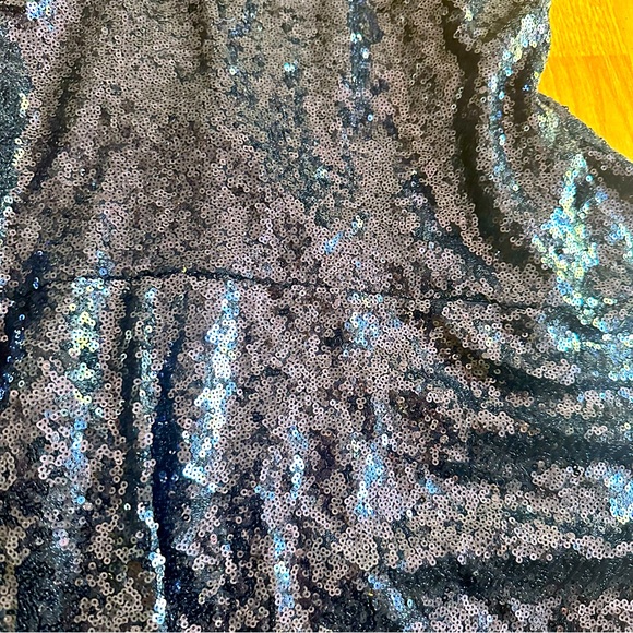 Free People Royal Blue Sequin Halter Top Mini Dress (size S) - Picture 5 of 7